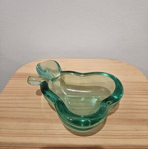 Vintage Vannes Le Chatel Glass Pear, Green